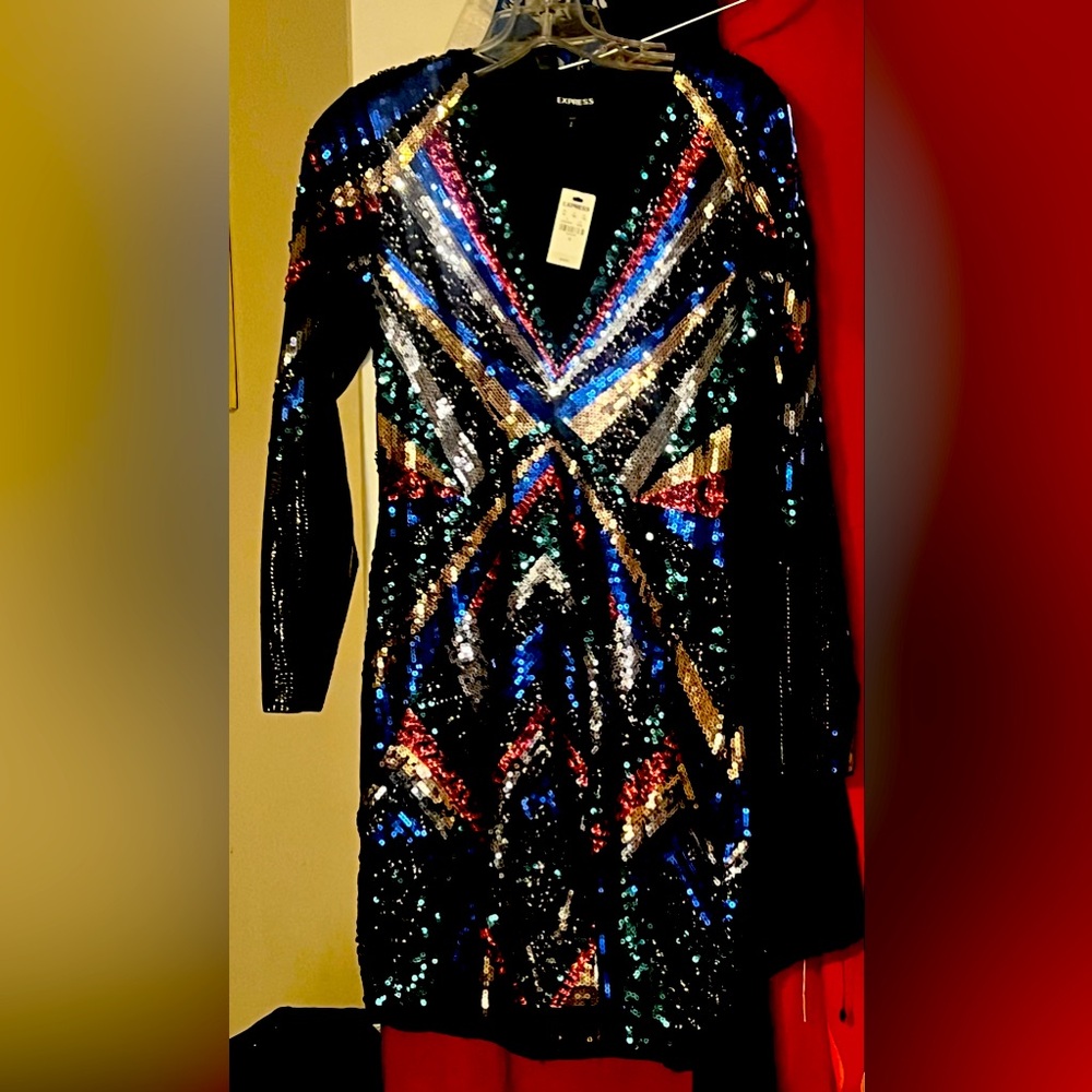 Express sequins dress NYE dress